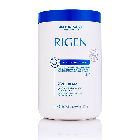 AlfaParf Rigen Milk Protein Plus Real Cream - Máscara de Tratamento 1000ml