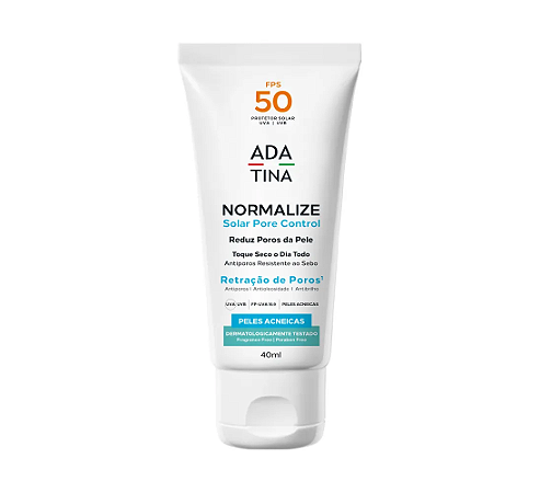 Ada Tina Normalize Solar Pore Control FPS 50 - Protetor Solar 40ml