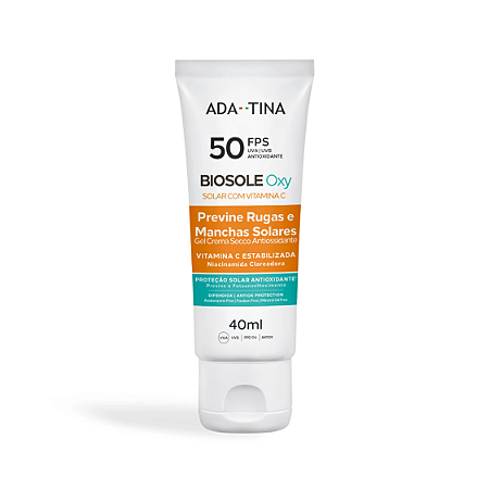 Ada Tina Biosole Oxy FPS 50 - Protetor Solar Antioxidante 40ml