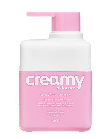 Creamy Emulsão de Limpeza - Limpador Suave Hidratante 180ml