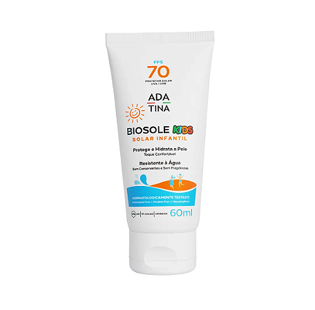 Ada Tina Biosole Kids FPS 70 - Protetor Solar Infantil 60ml