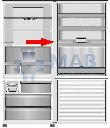 Prateleira central da porta do refrigerador NR-BB51 | NR-BB52