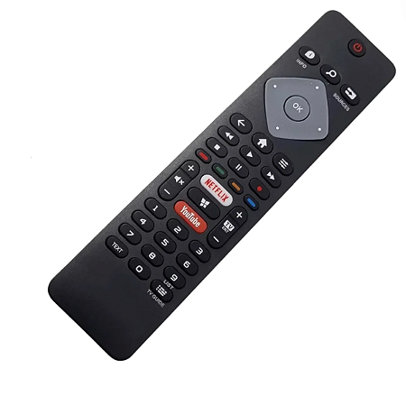 Controle Remoto TV LED Philips 50PUG6654 / 55PUG6654 / 58PUG6654 com Netflix e Youtube (Smart TV)