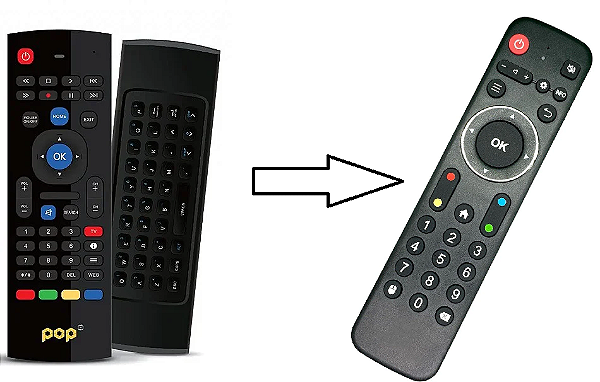Controle Remoto para Tv Box Pop TV