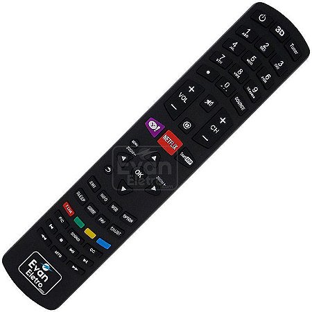 Controle Remoto TV LED Philco RC3100L02 com Netflix e Yahoo! (Smart TV)