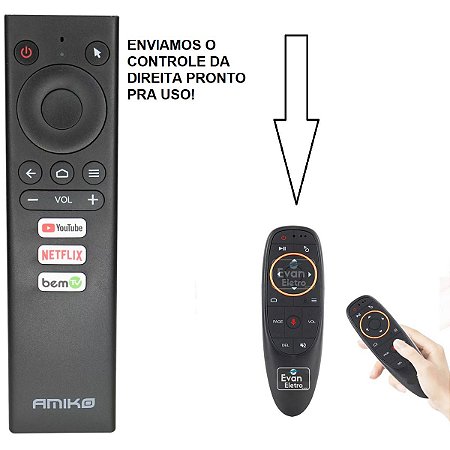 Controle remoto para TV Box Receptor Amiko Xpro