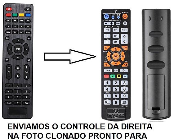 Controle Remoto para Receptor Avaks+ DVB-SX5 / HD Openbox DVB-SX4