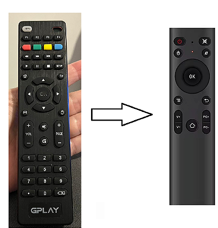 01 Controle Remoto Clonado TV BOX gplay