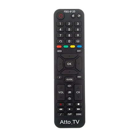 Controle Remoto Para Receptor Atto.TV  SKY-9120 / FBG-9120