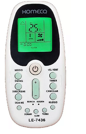 Controle Remoto Ar Condicionado Komeco / Midea / Comfee LE-7436