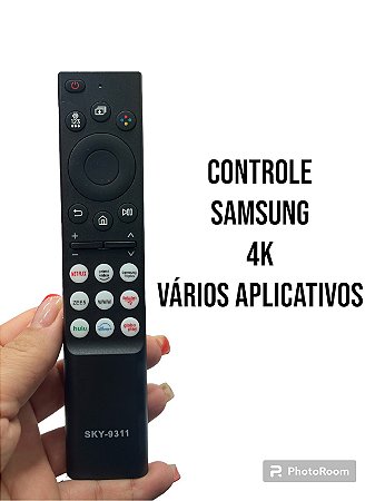 Controle Remoto para TV smart Samsung 4k com teclas netflx , prime video, disney entre outras, não possui comando de voz