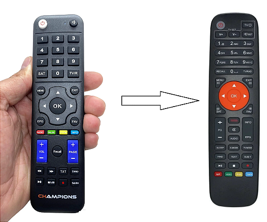 Controle Remoto para Receptor Champions Infinity GX PRO