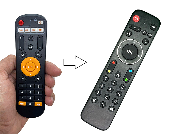 Controle Remoto para TV BOX Alphasat Alphaplay! +Plus