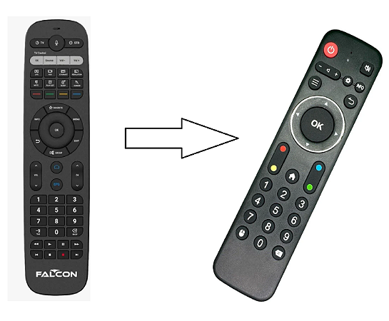 Controle Remoto Para Receptor Falcon Prime 4K
