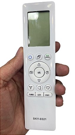 Controle Remoto Compatível com Ar Condicionado Elgin /  Midea Comfee 9000 24000 Btus Springer / SKY-9321