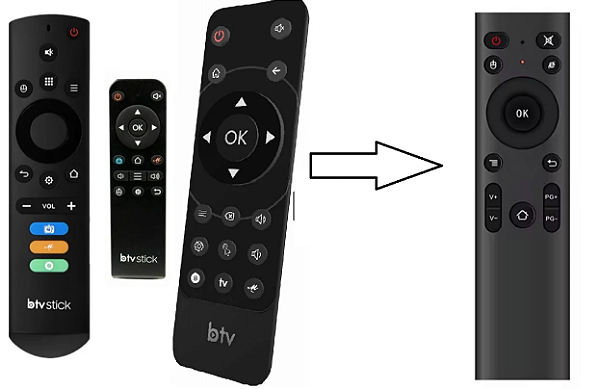 Controle Remoto Clonado para Aparelho Btv Stick ES15 / Btv Stick ES13