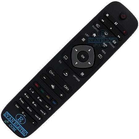 Controle Remoto TV LED Philips 42PFL5007G / 47PFL5007G / 42PFL6007G / 32PFL3008D/78 (Smart TV)