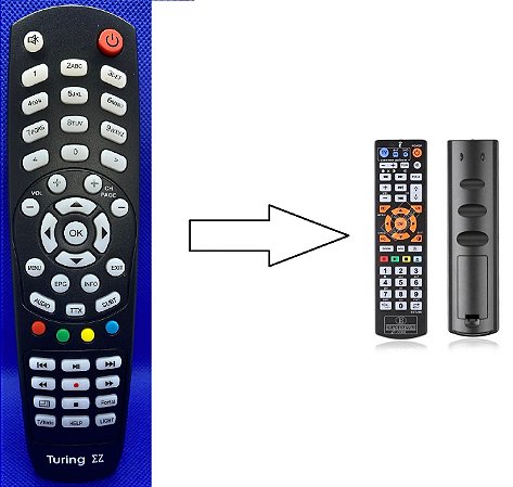 Controle Remoto Clonado Para Receptor ATTO .TV TURING E2 / TURING Z / TURING Z2