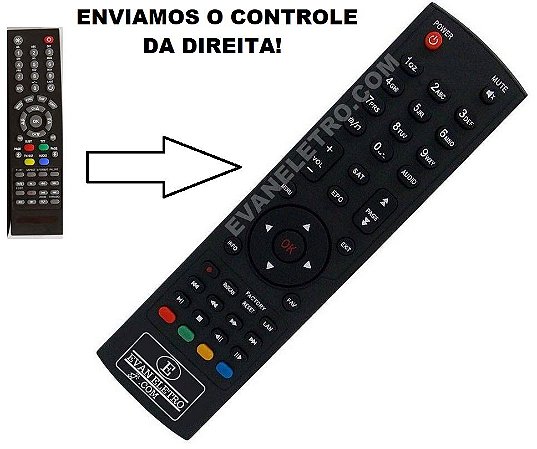 Controle Remoto Para Receptor Freei Toy HD