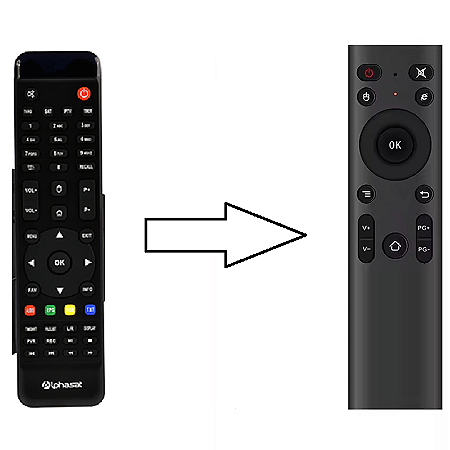 Controle Remoto Clonado para Receptor Alphasat Sense