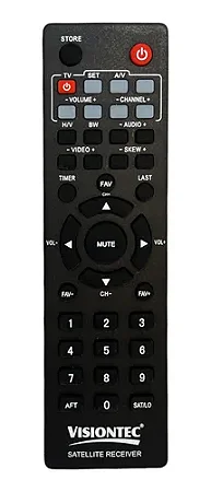 Controle remoto para Receptor Visiontec Vt1000 Plus