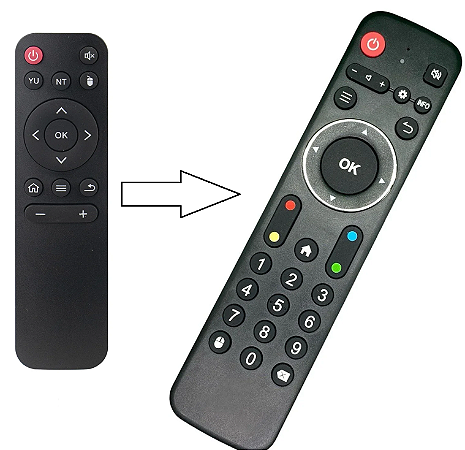 Controle Remoto Clonado para TV BOX Transpeed 8K Ultra HD-MX10