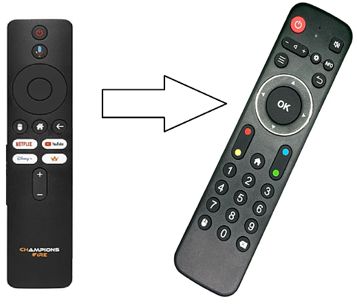 01 Controle Remoto Clonado Para Tv Box Champions Fire
