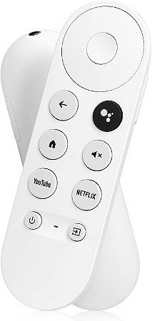 Controle Remoto Compativel Google Tv Chromecast 4k Branco