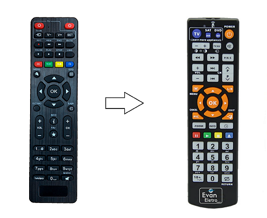 Controle Remoto para receptor SAT HD (Nova Versão)