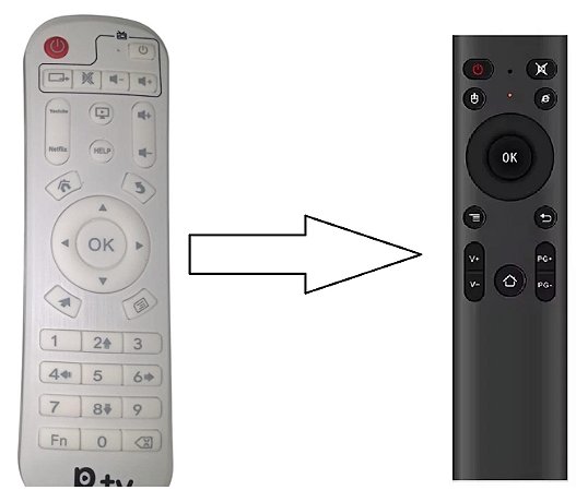 01 Controle Remoto para Receptor PTV