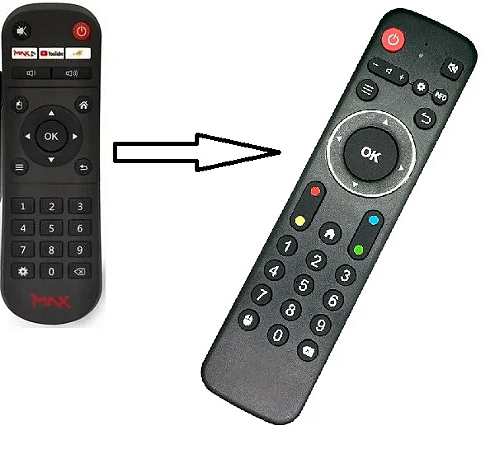 Controle Remoto Branco Para TV BOX Midia Max