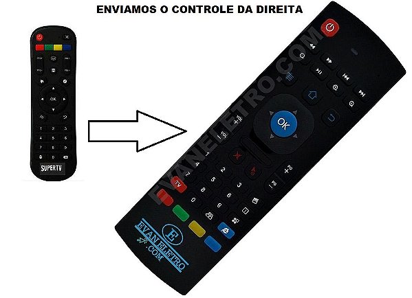 Controle Remoto para receptor Supertv Blue X