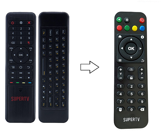 01 Controle Remoto Para TV Box Supertv Red