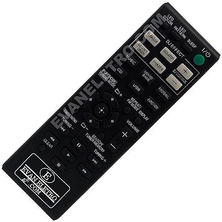 Controle Remoto Aparelho de Som Sony RM-AMU163 / HCD-GPX33 / HCD-GPX55 / HCD-GPX555 / HCD-GPX77 / HCD-GPX88