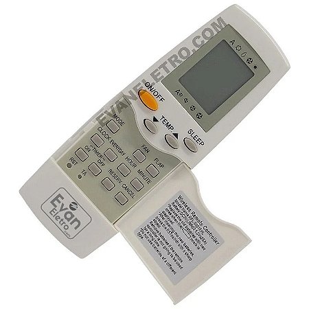 Controle Remoto Ar Condicionado Carrier RFL-0601EHL / RFL0601EL / RFL0301E PR