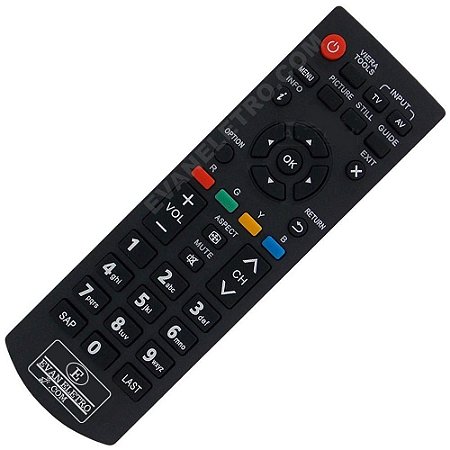 Controle Remoto TV LCD / LED Panasonic Viera TNQ2B3901 / TC-L24XM6B / TC-L32XM6B / TC-L32B6B / TC-L39B6B / TC-L39EM6B