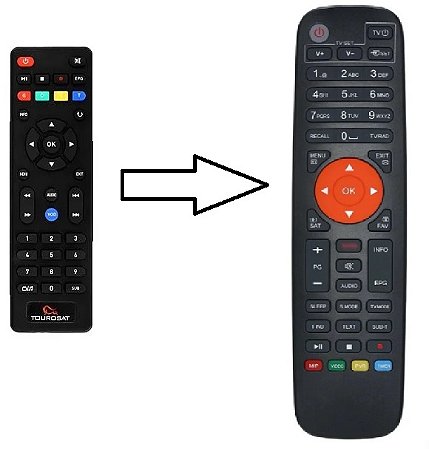 Controle Remoto Para Receptor Tourosat T1 Mini
