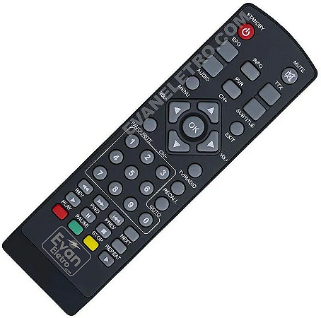 Controle Remoto Conversor Digital Aquário DTV-5000 / DTV-6000 / DVT-7000