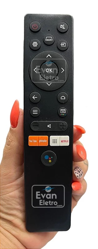 Controle Remoto Compatível TV TCL LCD / RC890 / com netflix , globoplay e yotube
