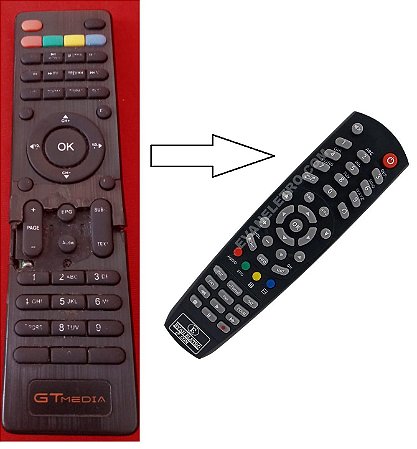 Controle Remoto para Receptor GTMEDIA