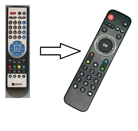 Controle Remoto Para Conversor Digital Teresetre Isdbt Spinx 7 Fbt 1748
