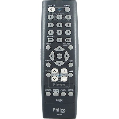 Controle Remoto TV Philco PCR-29EF / TPC-2910 / TPF-2941