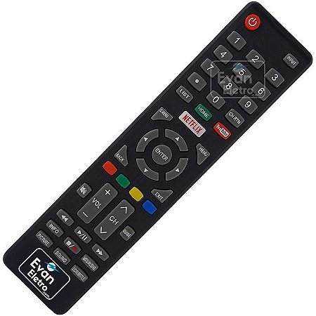 Controle Remoto TV LED Haier HR50U3SDK1 / HR58U3SDK1 com Netflix e Youtube (Smart TV)