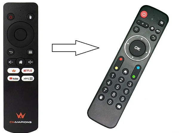01 Controle Remoto Clonado Para Tv Box Azamerica Champions Win Pro 2