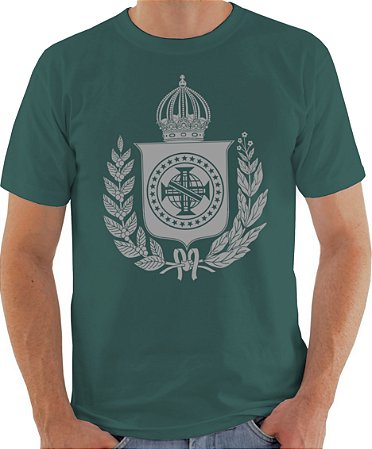 Camiseta Brasão Imperial do Brasil estampa Cinza
