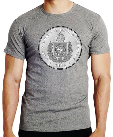 Camiseta Blusa Moeda de Réis In Hoc Signo Vinces Monarquia Imperial do Brasil