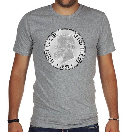 Camiseta Blusa Camisa Moeda de Réis Petrus II 1887 Monarquia Imperial do Brasil