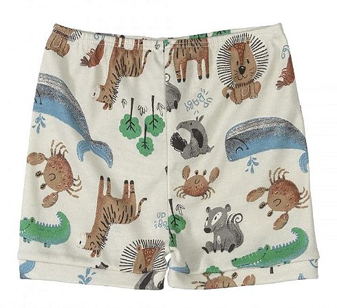 Short em Suedine - Animais