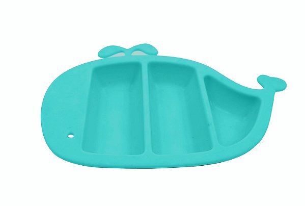 Prato com divisória Baleia Silicone - Girotondo Baby