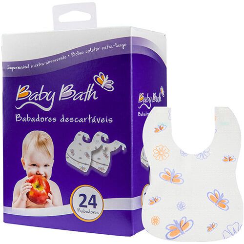 Babadores Descartáveis com 24 unidades - Baby Bath